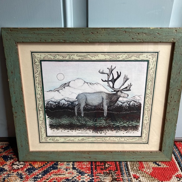 Other - Beautiful hand drawn picture of an elk.